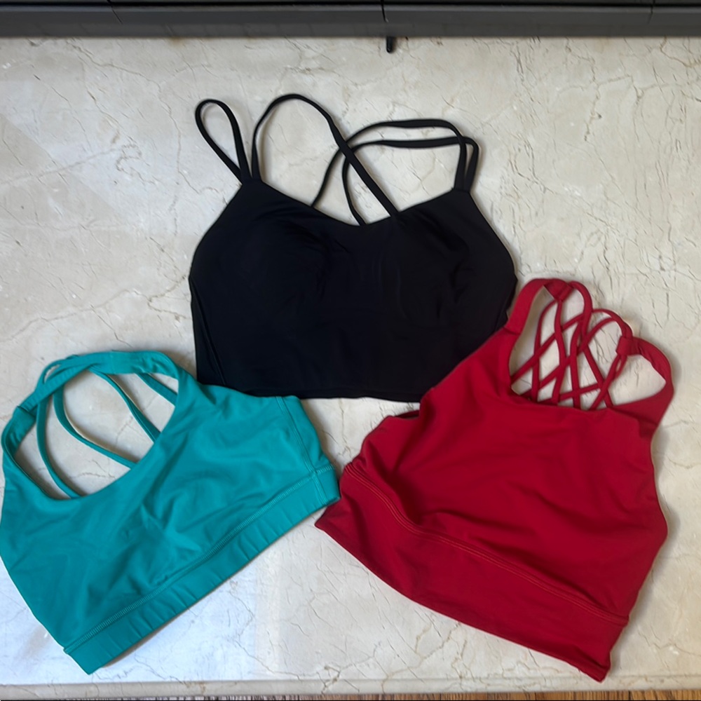 Lululemon Athletica Crop Tops - Teal, Black, Red